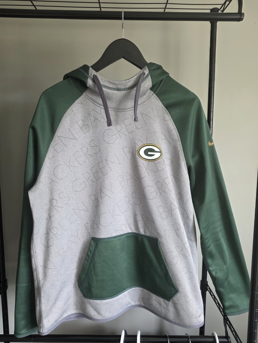 NFL Green Bay Packers Gray & Green Pullover Hoodie